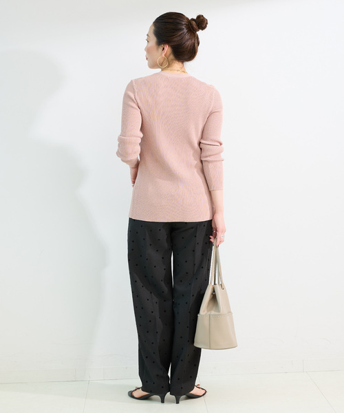 B.C STOCK(ベーセーストック)の「《追加2》手洗い可 / ドットフロッキースティックパンツ(スラックス・レディース・ブラック/ブラウン・SMALL/MEDIUM)」の5枚目の写真