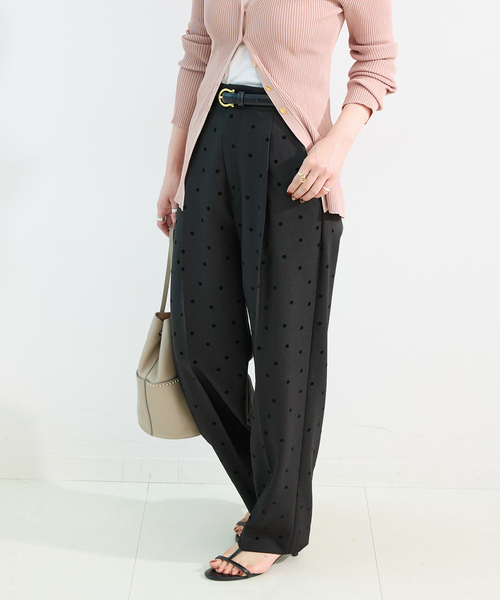 B.C STOCK(ベーセーストック)の「《追加2》手洗い可 / ドットフロッキースティックパンツ(スラックス・レディース・ブラック/ブラウン・SMALL/MEDIUM)」の7枚目の写真
