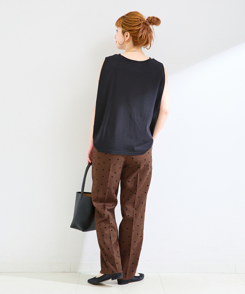 B.C STOCK(ベーセーストック)の「《追加2》手洗い可 / ドットフロッキースティックパンツ(スラックス・レディース・ブラック/ブラウン・SMALL/MEDIUM)」の12枚目の写真