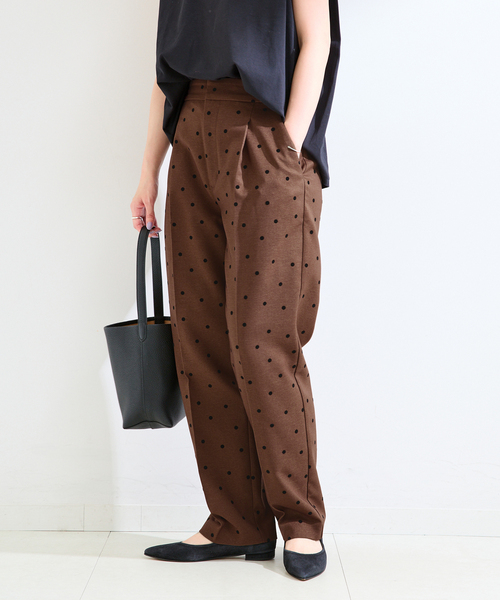B.C STOCK(ベーセーストック)の「《追加2》手洗い可 / ドットフロッキースティックパンツ(スラックス・レディース・ブラック/ブラウン・SMALL/MEDIUM)」の14枚目の写真