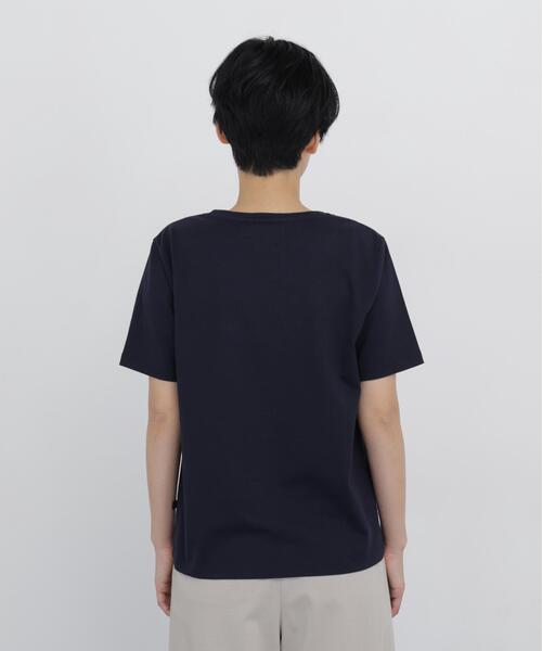 human woman(ヒューマンウーマン)の「◆【CLOUDY】コラボポケットTシャツ(Tシャツ/カットソー・レディース・ネイビー/ホワイト・MEDIUM)」の17枚目の写真