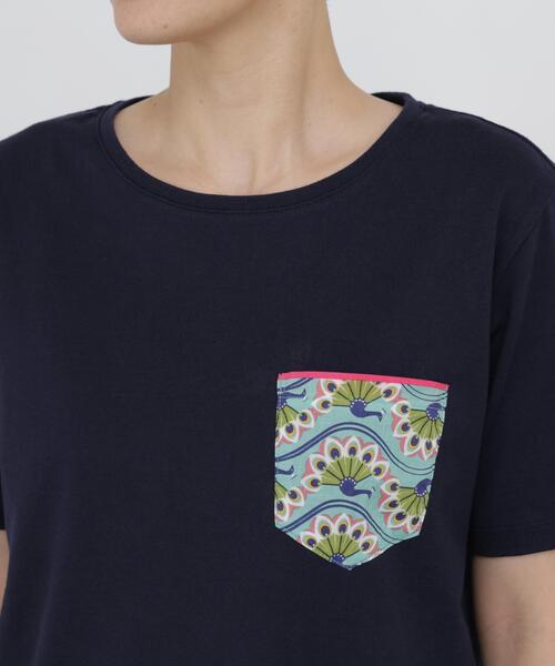 human woman(ヒューマンウーマン)の「◆【CLOUDY】コラボポケットTシャツ(Tシャツ/カットソー・レディース・ネイビー/ホワイト・MEDIUM)」の18枚目の写真