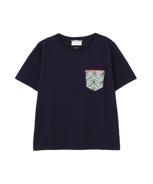 human woman(ヒューマンウーマン)の「◆【CLOUDY】コラボポケットTシャツ(Tシャツ/カットソー・レディース・ネイビー/ホワイト・MEDIUM)」の5枚目の写真