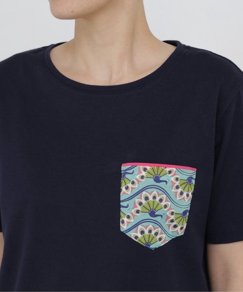 human woman(ヒューマンウーマン)の「◆【CLOUDY】コラボポケットTシャツ(Tシャツ/カットソー・レディース・ネイビー/ホワイト・MEDIUM)」の8枚目の写真