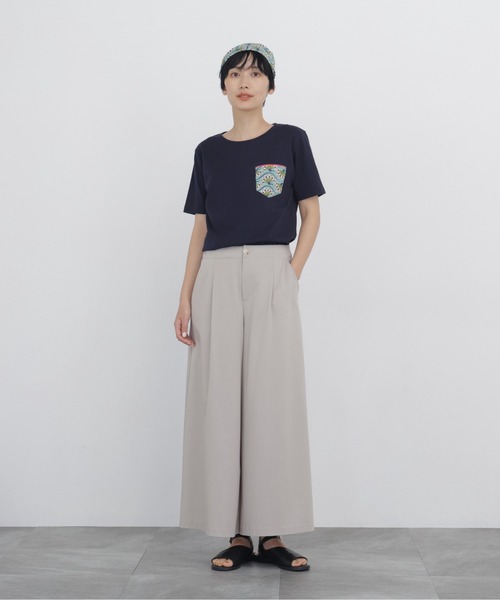 human woman(ヒューマンウーマン)の「◆【CLOUDY】コラボポケットTシャツ(Tシャツ/カットソー・レディース・ネイビー/ホワイト・MEDIUM)」の12枚目の写真