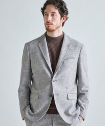 MEN'S BIGI | ヒートパフォーマー ツイードプリント ストレッチジャケット［保温/ハイパワー2wayストレッチ］(テーラードジャケット)