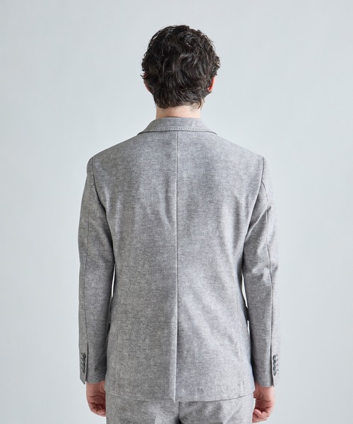 MEN'S BIGI（メンズビギ）の「ヒートパフォーマー ツイードプリント ストレッチジャケット［保温/ハイパワー2wayストレッチ］（テーラードジャケット・メンズ・ネイビー/ブラック/ライトグレー・04/03/05/02/01）」の5枚目の写真