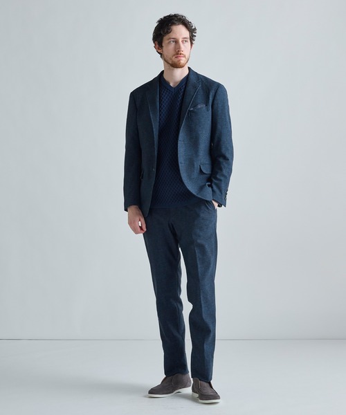 MEN'S BIGI（メンズビギ）の「ヒートパフォーマー ツイードプリント ストレッチジャケット［保温/ハイパワー2wayストレッチ］（テーラードジャケット・メンズ・ネイビー/ブラック/ライトグレー・04/03/05/02/01）」の7枚目の写真