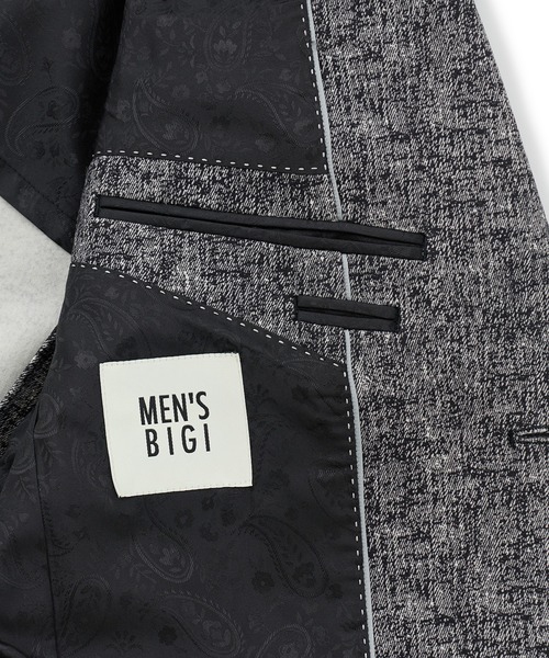 MEN'S BIGI（メンズビギ）の「ヒートパフォーマー ツイードプリント ストレッチジャケット［保温/ハイパワー2wayストレッチ］（テーラードジャケット・メンズ・ネイビー/ブラック/ライトグレー・04/03/05/02/01）」の20枚目の写真