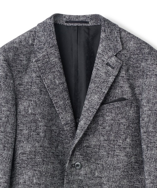 MEN'S BIGI（メンズビギ）の「ヒートパフォーマー ツイードプリント ストレッチジャケット［保温/ハイパワー2wayストレッチ］（テーラードジャケット・メンズ・ネイビー/ブラック/ライトグレー・04/03/05/02/01）」の12枚目の写真