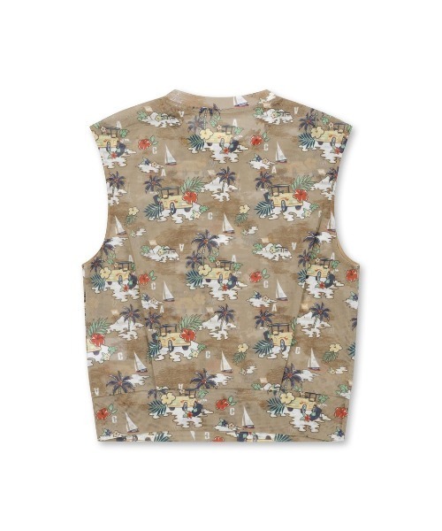 WAAC(ワック)の「WOMEN リゾートパターンメッシュベスト(ベスト・レディース・ベージュ/ネイビー・X-SMALL/SMALL/MEDIUM)」の3枚目の写真