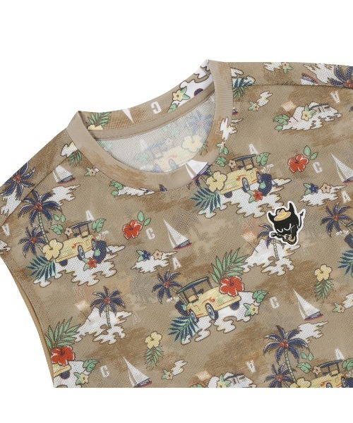 WAAC(ワック)の「WOMEN リゾートパターンメッシュベスト(ベスト・レディース・ベージュ/ネイビー・X-SMALL/SMALL/MEDIUM)」の4枚目の写真