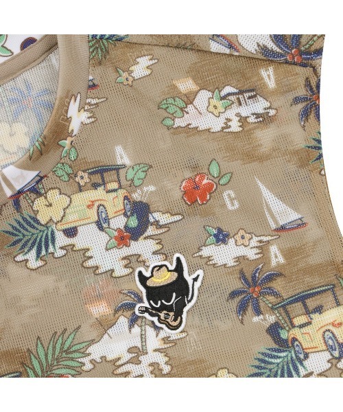 WAAC(ワック)の「WOMEN リゾートパターンメッシュベスト(ベスト・レディース・ベージュ/ネイビー・X-SMALL/SMALL/MEDIUM)」の5枚目の写真
