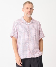 【vowels/バウルズ】FLORAL DOBBY SHIRT