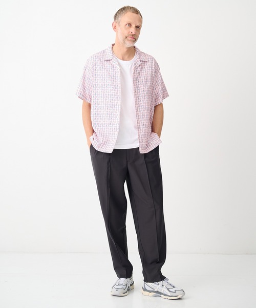 vowels（バウルズ）の「【vowels/バウルズ】FLORAL DOBBY SHIRT（シャツ/ブラウス・メンズ・ホワイト/イエロー・2/1）」の3枚目の写真