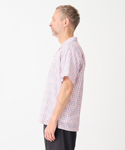 vowels（バウルズ）の「【vowels/バウルズ】FLORAL DOBBY SHIRT（シャツ/ブラウス・メンズ・ホワイト/イエロー・2/1）」の6枚目の写真