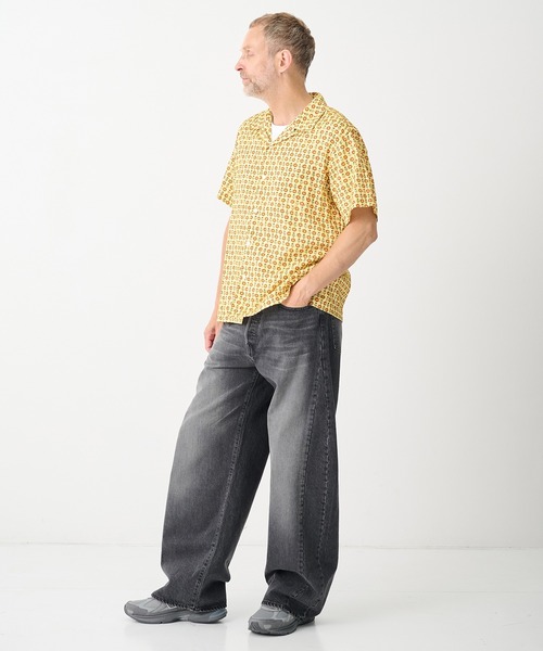 vowels（バウルズ）の「【vowels/バウルズ】FLORAL DOBBY SHIRT（シャツ/ブラウス・メンズ・ホワイト/イエロー・2/1）」の10枚目の写真