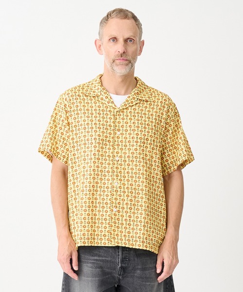 vowels（バウルズ）の「【vowels/バウルズ】FLORAL DOBBY SHIRT（シャツ/ブラウス・メンズ・ホワイト/イエロー・2/1）」の11枚目の写真