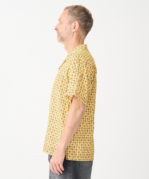 vowels（バウルズ）の「【vowels/バウルズ】FLORAL DOBBY SHIRT（シャツ/ブラウス・メンズ・ホワイト/イエロー・2/1）」の12枚目の写真