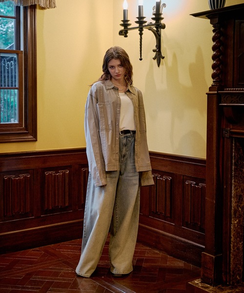 CASPER JOHN(キャスパージョン)の「Washer cotton stitch shirts/ワッシャーコットンステッチシャツ(シャツ/ブラウス・メンズ・ネイビー/グレー・X-SMALL/MEDIUM/SMALL/LARGE)」の5枚目の写真