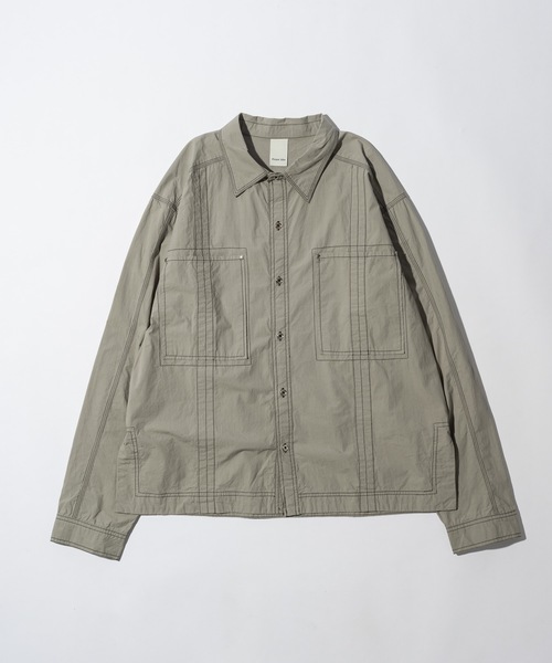 CASPER JOHN(キャスパージョン)の「Washer cotton stitch shirts/ワッシャーコットンステッチシャツ(シャツ/ブラウス・メンズ・ネイビー/グレー・X-SMALL/MEDIUM/SMALL/LARGE)」の8枚目の写真