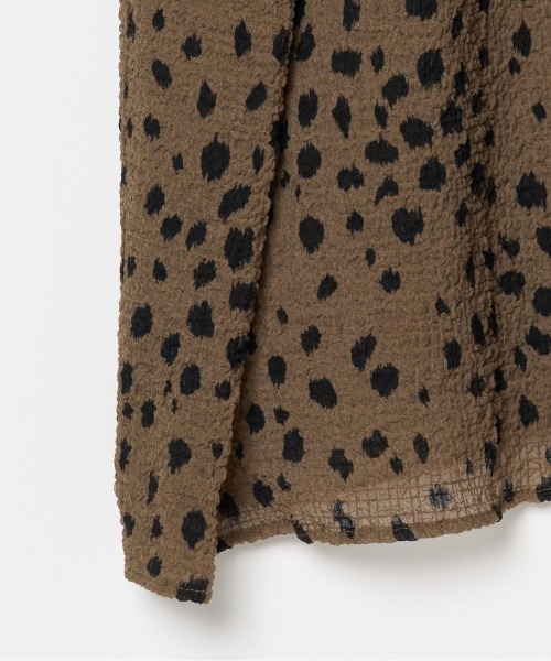 HELIOPOLE（エリオポール）の「DOT PRINT DRESS / ドット プリント ドレス（ワンピース・レディース・ブラック/オリーブ・38）」の8枚目の写真