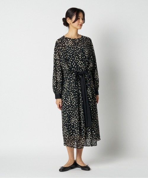 HELIOPOLE（エリオポール）の「DOT PRINT DRESS / ドット プリント ドレス（ワンピース・レディース・ブラック/オリーブ・38）」の12枚目の写真