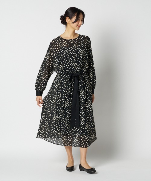 HELIOPOLE（エリオポール）の「DOT PRINT DRESS / ドット プリント ドレス（ワンピース・レディース・ブラック/オリーブ・38）」の15枚目の写真