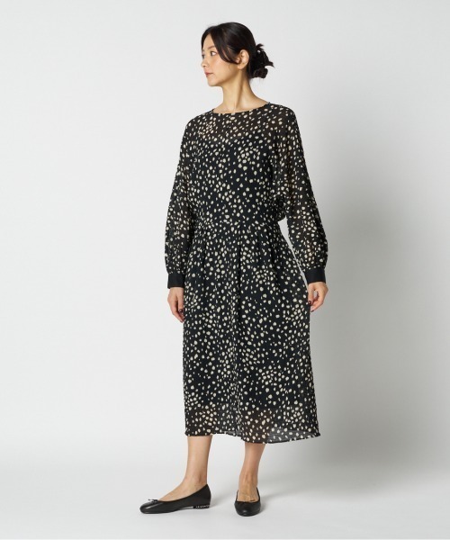 HELIOPOLE（エリオポール）の「DOT PRINT DRESS / ドット プリント ドレス（ワンピース・レディース・ブラック/オリーブ・38）」の17枚目の写真