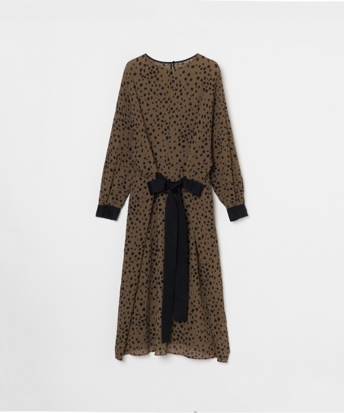 HELIOPOLE（エリオポール）の「DOT PRINT DRESS / ドット プリント ドレス（ワンピース・レディース・ブラック/オリーブ・38）」の4枚目の写真