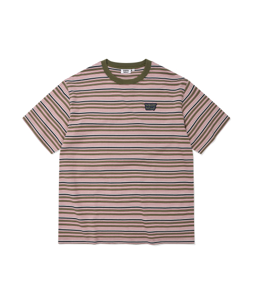 Wacky WiLLy（ワッキーウィリー）の「マルチストライプワッペン半袖Tシャツピンク（Tシャツ/カットソー・レディース・その他・SMALL/MEDIUM/LARGE/X-LARGE）」の2枚目の写真