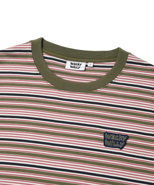 Wacky WiLLy（ワッキーウィリー）の「マルチストライプワッペン半袖Tシャツピンク（Tシャツ/カットソー・レディース・その他・SMALL/MEDIUM/LARGE/X-LARGE）」の4枚目の写真