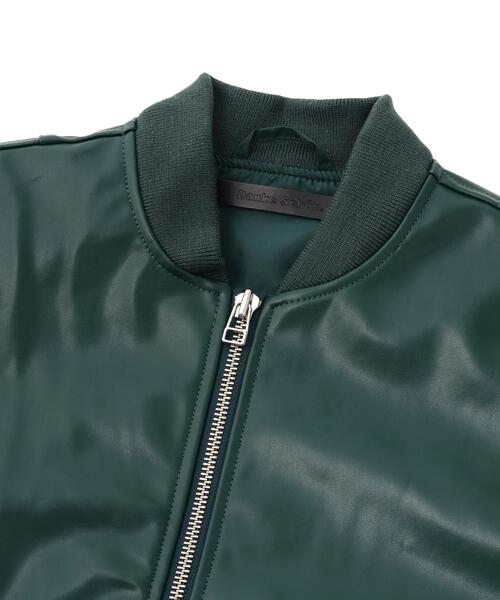 DANKE SCHON（ダンケシェーン）の「DankeSchon/ダンケシェーン/FAUXLEATHER OVERSIZED MA-1（MA-1・レディース・モスグリーン/ブラック・M/L）」の8枚目の写真