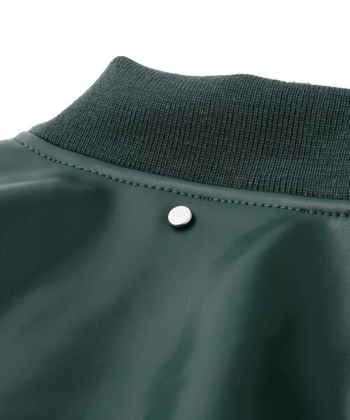DANKE SCHON（ダンケシェーン）の「DankeSchon/ダンケシェーン/FAUXLEATHER OVERSIZED MA-1（MA-1・レディース・モスグリーン/ブラック・M/L）」の13枚目の写真