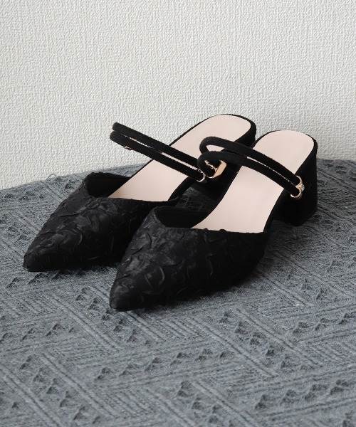 Miniministore(ミニミニストア)の「パンプス 太ヒール ミュール レディース(パンプス・レディース・アイボリー/ブラック・24.0cm/23.5cm/23.0cm/22.5cm/25.0cm/24.5cm)」の8枚目の写真