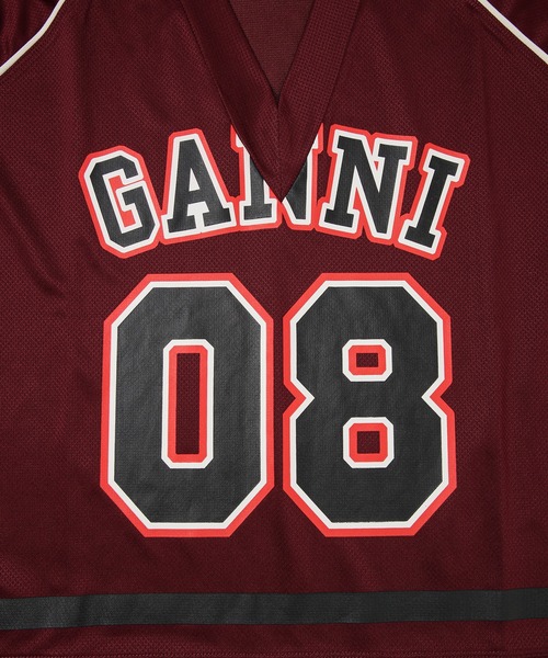 GANNI(ガニー)の「Cycora Double Layered Longsleeve(Tシャツ/カットソー・レディース・ワインレッド・M/L)」の7枚目の写真