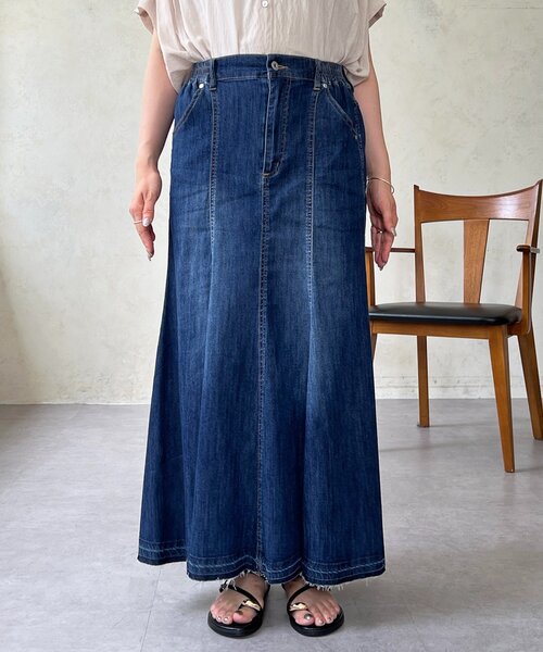 un dix cors(アンディコール)の「DENIMフレアスカート(スカート・レディース・ブラック/インディゴブルー・FREE)」の18枚目の写真