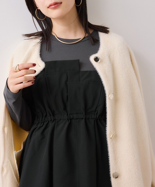 VIS(ビス)の「【WEB限定】ビスチェドッキングペプラムロングスリーブTシャツ(Tシャツ/カットソー・レディース・ブラック/オフホワイト/チャコールグレー・FREE)」の17枚目の写真