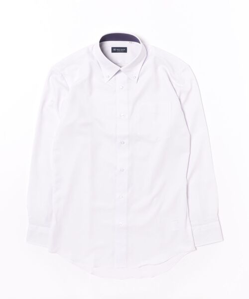 TOKYO SHIRTS(トウキョウシャツ)の「【吸水速乾】【COFREX】 形態安定ノンアイロン ボタンダウン 長袖ビジネスワイシャツ(ビジネスシャツ・メンズ・パープル・首回り37cm-裄丈80cm/首回り37cm-裄丈84cm/首回り39cm-裄丈80cm/首回り39cm-裄丈84cm/首回り41cm-裄丈82cm/首回り41cm-裄丈86cm/首回り42cm-裄丈82cm/首回り42cm-裄丈86cm/首回り43cm-裄丈82cm/首回り43cm-裄丈86cm)」の6枚目の写真