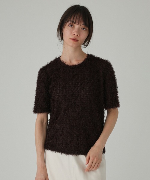 TEAK(ティーク)の「【TEAK】ブークレニットプルオーバー(ニット/セーター・レディース・ダークブラウン/アイボリー・フリー)」の13枚目の写真