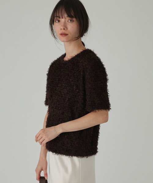 TEAK(ティーク)の「【TEAK】ブークレニットプルオーバー(ニット/セーター・レディース・ダークブラウン/アイボリー・フリー)」の14枚目の写真
