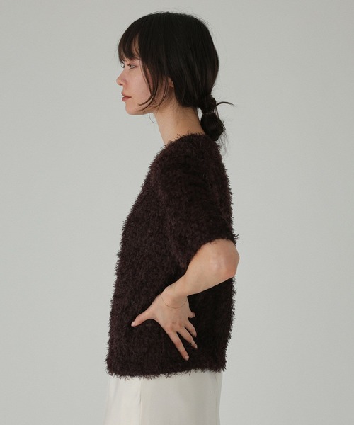 TEAK(ティーク)の「【TEAK】ブークレニットプルオーバー(ニット/セーター・レディース・ダークブラウン/アイボリー・フリー)」の15枚目の写真