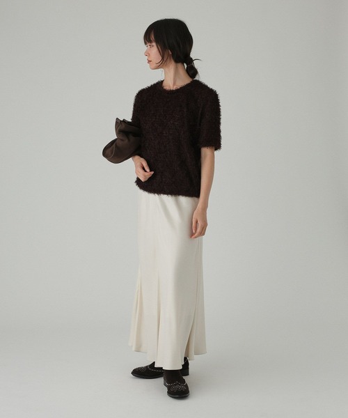 TEAK(ティーク)の「【TEAK】ブークレニットプルオーバー(ニット/セーター・レディース・ダークブラウン/アイボリー・フリー)」の18枚目の写真