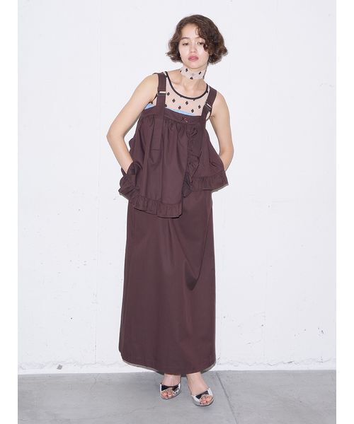 SORIN(ソリン )の「Apron Like Dress / エプロンライクドレス(ワンピース・レディース・カーキ/ブラック/ダークブラウン・36/38)」の5枚目の写真