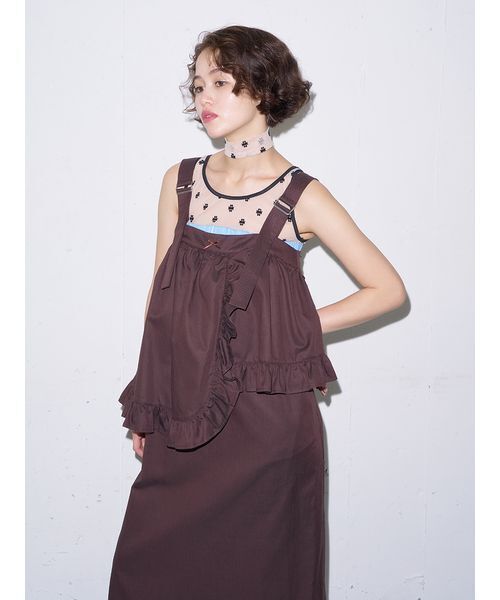 SORIN(ソリン )の「Apron Like Dress / エプロンライクドレス(ワンピース・レディース・カーキ/ブラック/ダークブラウン・36/38)」の6枚目の写真