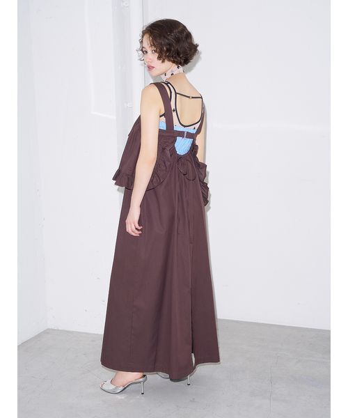 SORIN(ソリン )の「Apron Like Dress / エプロンライクドレス(ワンピース・レディース・カーキ/ブラック/ダークブラウン・36/38)」の8枚目の写真