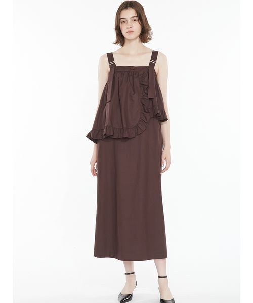SORIN(ソリン )の「Apron Like Dress / エプロンライクドレス(ワンピース・レディース・カーキ/ブラック/ダークブラウン・36/38)」の11枚目の写真