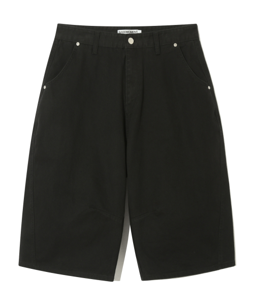 BASEMOMENT(ベースモーメント)の「シンチバックカーブドバミューダパンツブラック(その他パンツ・メンズ・その他・MEDIUM/X-LARGE/LARGE)」の2枚目の写真