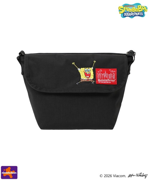 Manhattan Portage(マンハッタンポーテージ)の「NYLON MESSENGER BAG (XXS) BP W/DIV MGNT 500D CORDURA / SPONGE BOB(メッセンジャーバッグ・メンズ・ブラック・X-SMALL)」の8枚目の写真