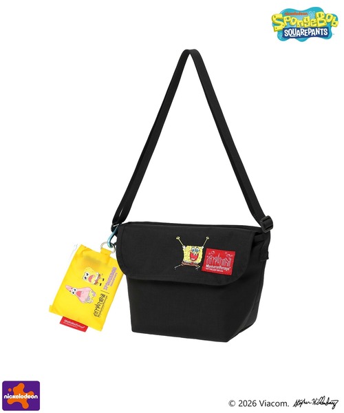 Manhattan Portage(マンハッタンポーテージ)の「NYLON MESSENGER BAG (XXS) BP W/DIV MGNT 500D CORDURA / SPONGE BOB(メッセンジャーバッグ・メンズ・ブラック・X-SMALL)」の7枚目の写真